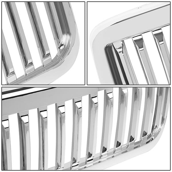 99-04 Ford F250 F350 F450 F550 Super Duty Front Grille - Vertical Fence Style - Chrome