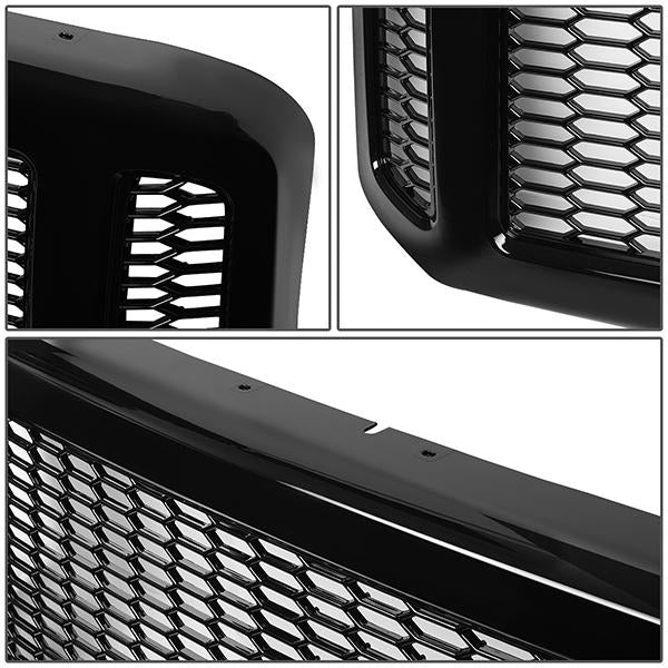 05-07 Ford F250 F350 F450 F550 Super Duty Front Grille - Badgeless Honeycomb Mesh - Black