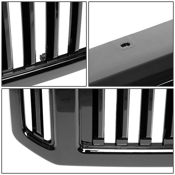 05-07 Ford F250 F350 F450 F550 Super Duty Front Grille - Badgeless Vertical Style - Black