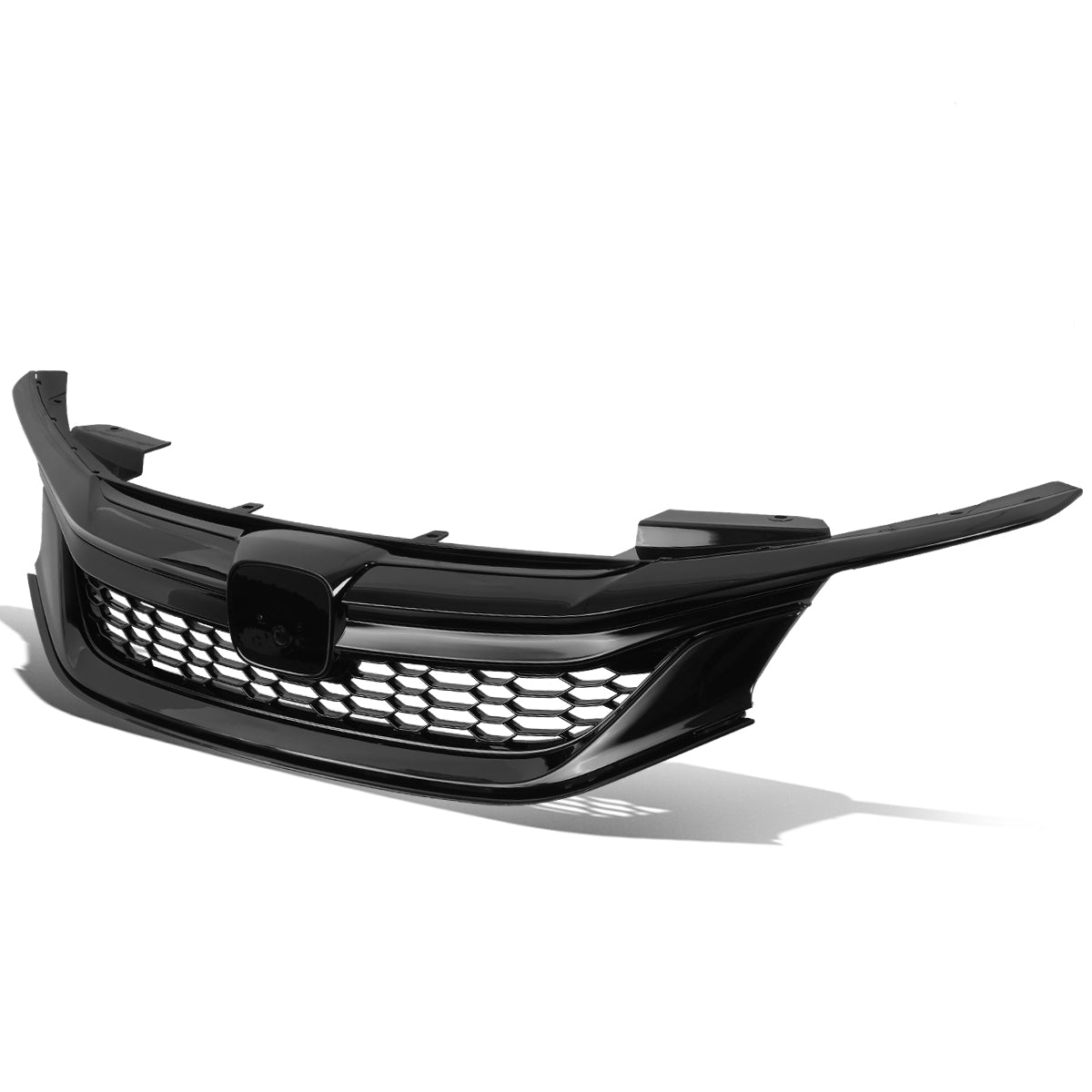 16-17 Honda Accord Sedan Front Grille - Honeycomb Mesh Style - Glossy Black