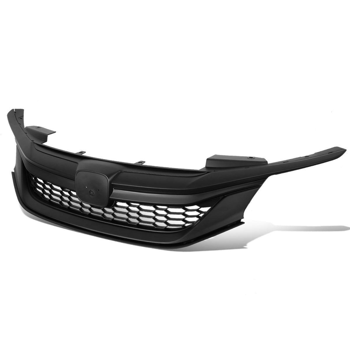 16-17 Honda Accord Sedan Front Grille - Honeycomb Mesh Style - Matte Black