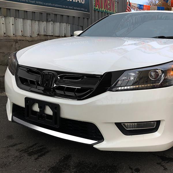 13-15 Honda Accord Sedan Front Grille - JDM RS Style - Glossy Black