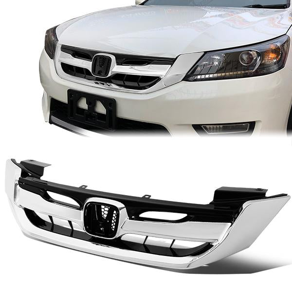 13-15 Honda Accord Sedan Front Grille - JDM RS Style - Chrome