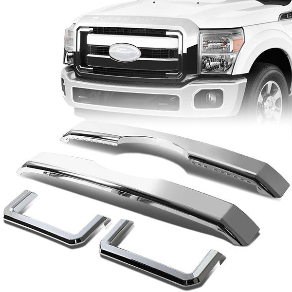 11-16 Ford F250 F350 Super Duty Front Bumper Grile Overlay Moulding