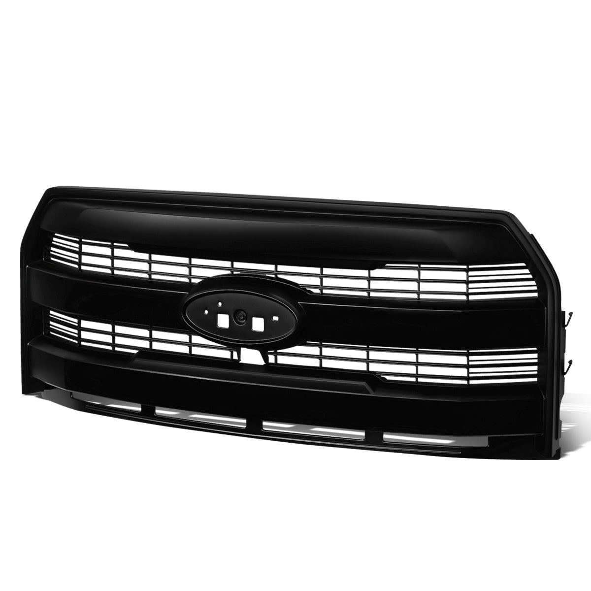 15-17 Ford F-150 Front Grille - Horizontal Fence Mesh - Matte Black