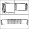 94-00 Chevy GMC C/K 1500 2500 3500 Black Housing Headlights+Chrome Front Grille