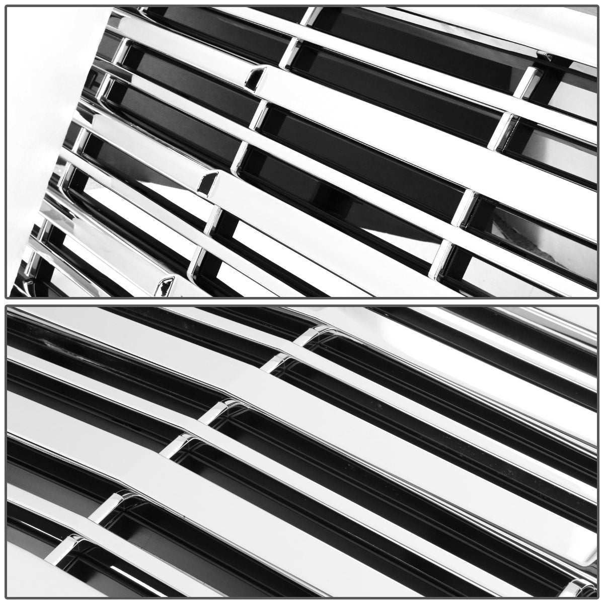 15-19 Chevy Silverado 2500HD 3500HD Front Grille - Horizontal Fence Mesh - Chrome