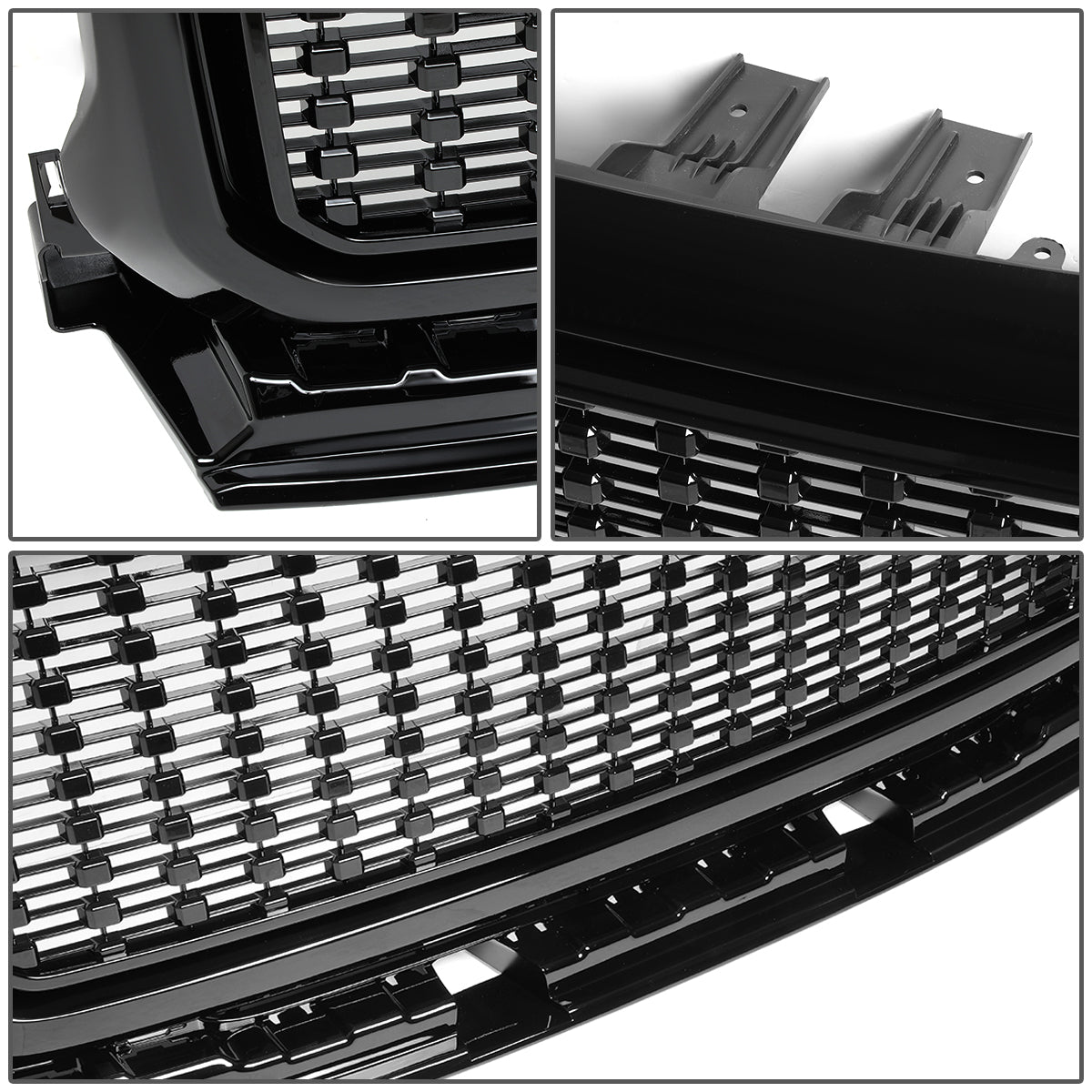 15-18 GMC Canyon Front Grille - Badgeless Denali Style Mesh - Black