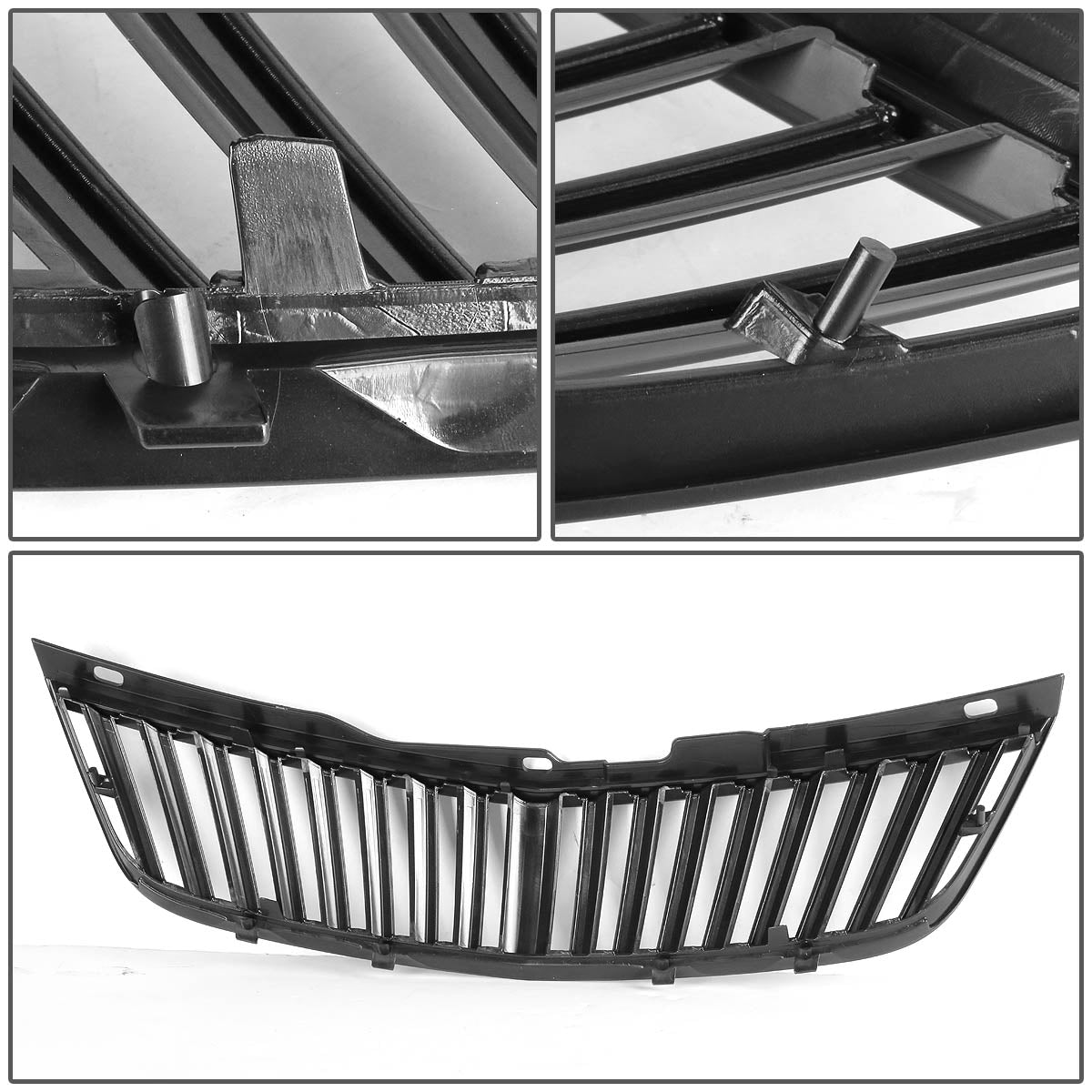 00-05 Chevy Impala Front Grille - Badgeless Vertical Fence Style - Black