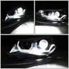 LED DRL Halo Switchback Projector Headlights<br>08-10 BMW 528i 535i 550i M5