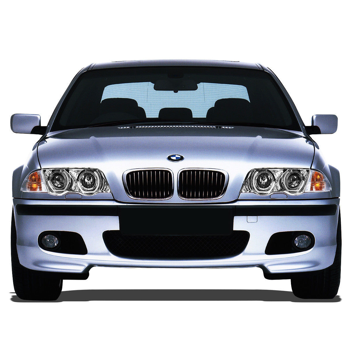 LED DRL U-Halo Projector Headlights<br>2001 BMW 320i 325i/Xi 330i/Xi, 99-00 323i 328i