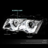 LED DRL U-Halo Projector Headlights<br>2001 BMW 320i 325i/Xi 330i/Xi, 99-00 323i 328i