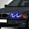 LED DRL U-Halo Projector Headlights<br>2001 BMW 320i 325i/Xi 330i/Xi, 99-00 323i 328i