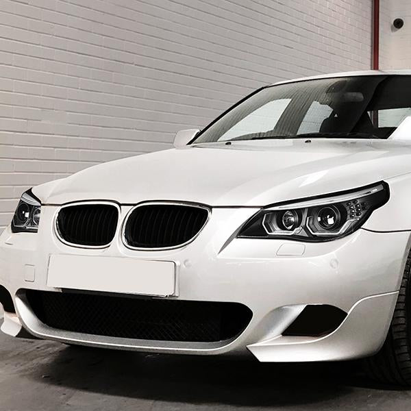 LED DRL U-Halo Projector Headlights<br>04-07 BMW 525i 530i, 06-07 525Xi 530Xi 550i