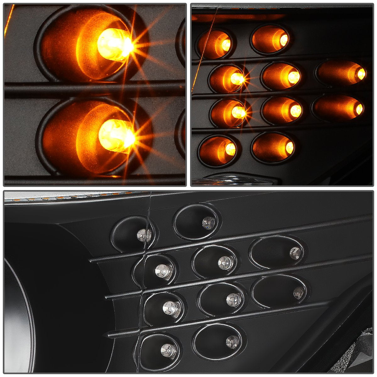 LED DRL U-Halo Projector Headlights<br>08-10 BMW 528i 535i 550i M5, 2008 528Xi 535Xi