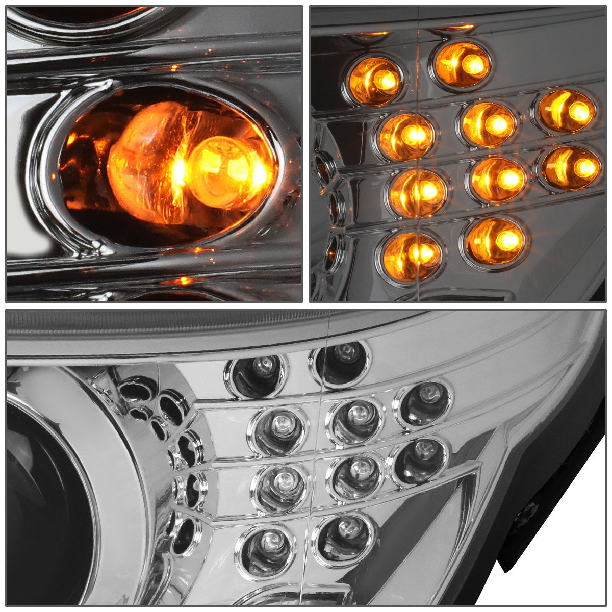 LED DRL U-Halo Projector Headlights<br>08-10 BMW 528i 535i 550i M5, 2008 528Xi 535Xi