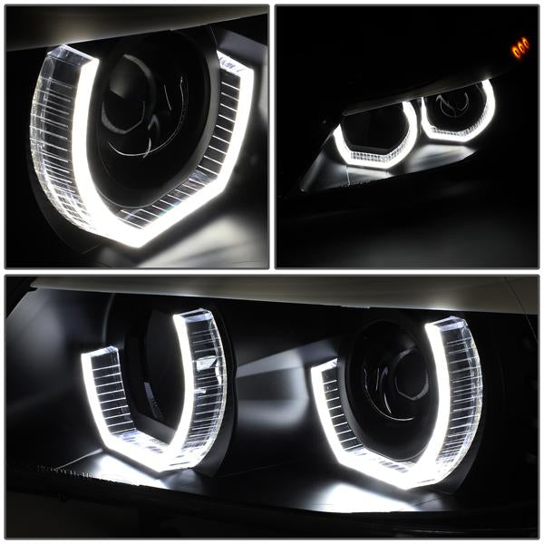 LED DRL U-Halo Sequential Switchback Projector Headlights<br>06-08 BMW 323i 328i/Xi 335Xi, 2006 325Xi 330i/Xi