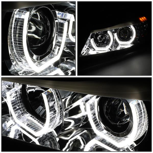 LED DRL U-Halo Sequential Switchback Projector Headlights<br>06-08 BMW 323i 328i/Xi 335Xi, 2006 325Xi 330i/Xi