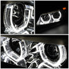 LED DRL U-Halo Sequential Switchback Projector Headlights<br>06-08 BMW 323i 328i/Xi 335Xi, 2006 325Xi 330i/Xi