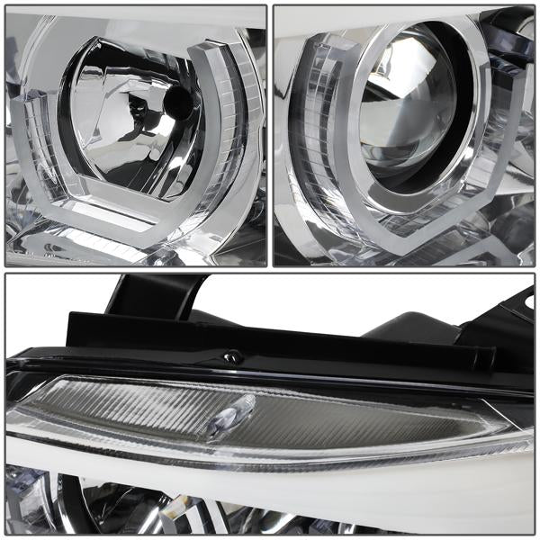 LED DRL U-Halo Sequential Switchback Projector Headlights<br>06-08 BMW 323i 328i/Xi 335Xi, 2006 325Xi 330i/Xi