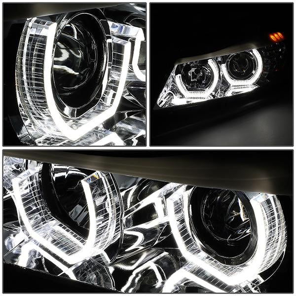 LED DRL U-Halo Sequential Switchback Projector Headlights<br>09-12 BMW 328i 335i 335d 323i, 2012 320i