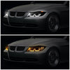 LED DRL U-Halo Sequential Switchback Projector Headlights<br>06-08 BMW 323i 328i/Xi 335Xi, 2006 325Xi 330i/Xi