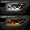 LED DRL U-Halo Sequential Switchback Projector Headlights<br>06-08 BMW 323i 328i/Xi 335Xi, 2006 325Xi 330i/Xi