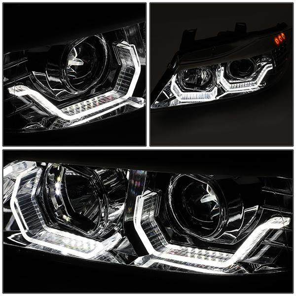 LED DRL U-Halo Sequential Switchback Projector Headlights<br>06-08 BMW 323i 328i/Xi 335Xi, 2006 325Xi 330i/Xi