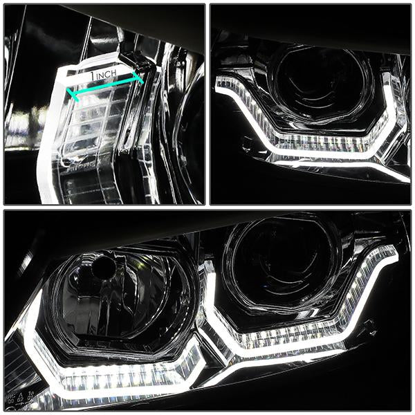 LED DRL U-Halo Sequential Switchback Projector Headlights<br>06-08 BMW 323i 328i/Xi 335Xi, 2006 325Xi 330i/Xi