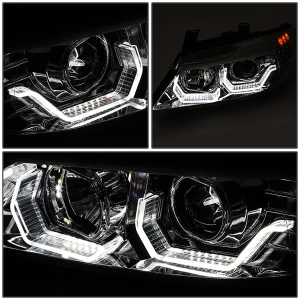 LED DRL U-Halo Sequential Switchback Projector Headlights<br>09-12 BMW 328i 335i 335d 323i, 2012 320i