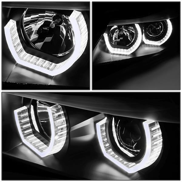 LED DRL U-Halo Sequential Switchback Projector Headlights<br>06-08 BMW 323i 328i/Xi 335Xi, 2006 325Xi 330i/Xi