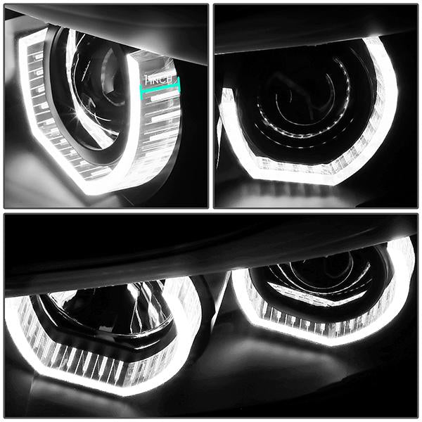 LED DRL U-Halo Sequential Switchback Projector Headlights<br>06-08 BMW 323i 328i/Xi 335Xi, 2006 325Xi 330i/Xi