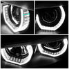 LED DRL U-Halo Sequential Switchback Projector Headlights<br>06-08 BMW 323i 328i/Xi 335Xi, 2006 325Xi 330i/Xi