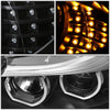 LED DRL U-Halo Sequential Switchback Projector Headlights<br>09-12 BMW 328i 335i 335d 323i, 2012 320i