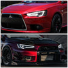 LED DRL Sequential Projector Headlights<br>08-17 Mitsubishi Lancer & EVO X