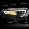 LED DRL Sequential Projector Headlights<br>08-17 Mitsubishi Lancer & EVO X