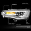 LED DRL Sequential Projector Headlights<br>08-17 Mitsubishi Lancer & EVO X