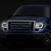 LED DRL Projector Headlights<br>09-14 Ford F-150