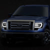 LED DRL Projector Headlights<br>09-14 Ford F-150