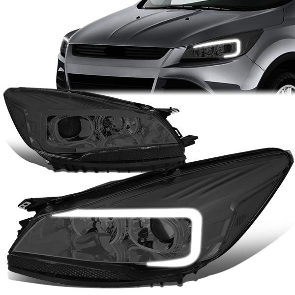 LED DRL Projector Headlights<br>13-16 Ford Escape