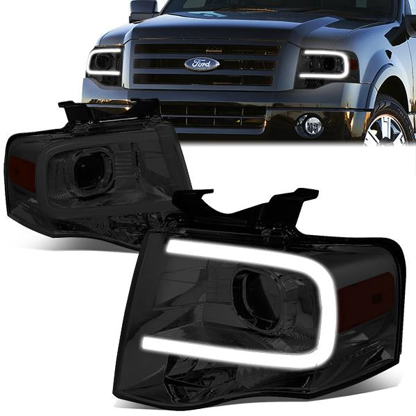 LED DRL Projector Headlights<br>07-14 Ford Expedition