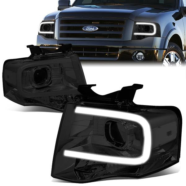 LED DRL Projector Headlights<br>07-14 Ford Expedition