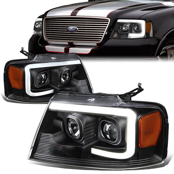 LED DRL Projector Headlights<br>04-08 Ford F-150, 06-08 Lincoln Mark LT