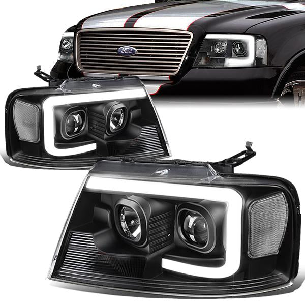 LED DRL Projector Headlights<br>04-08 Ford F-150, 06-08 Lincoln Mark LT