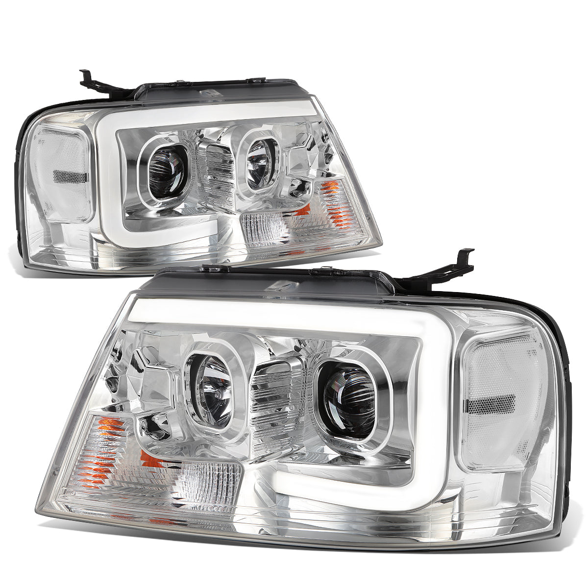 LED DRL Projector Headlights<br>04-08 Ford F-150, 06-08 Lincoln Mark LT