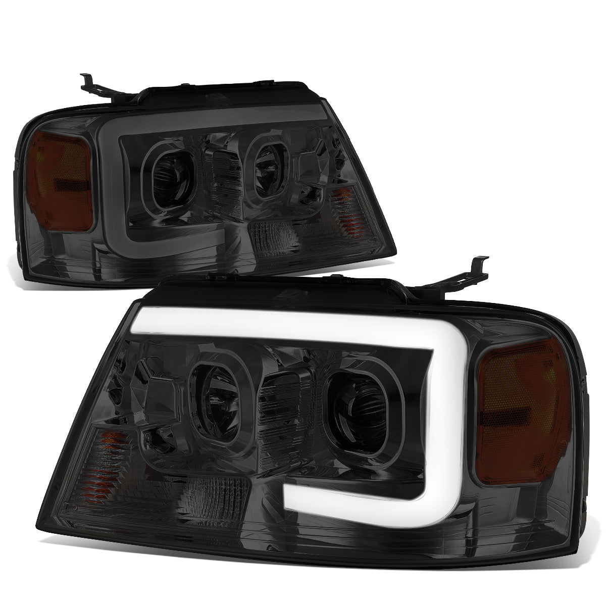 LED DRL Projector Headlights<br>04-08 Ford F-150, 06-08 Lincoln Mark LT