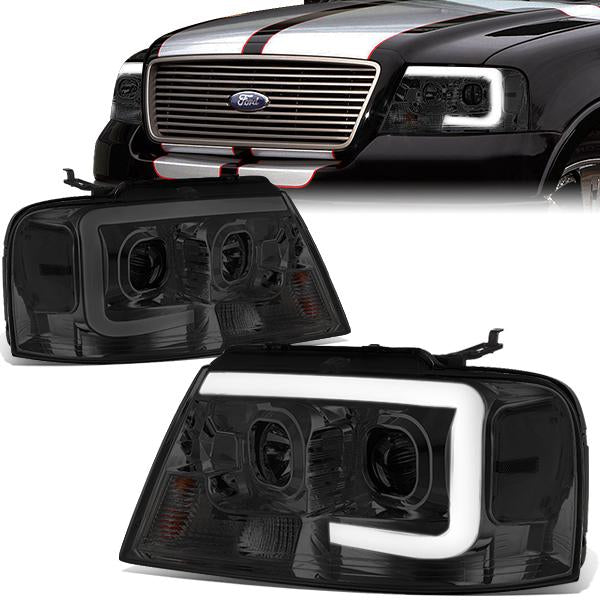 LED DRL Projector Headlights<br>04-08 Ford F-150, 06-08 Lincoln Mark LT