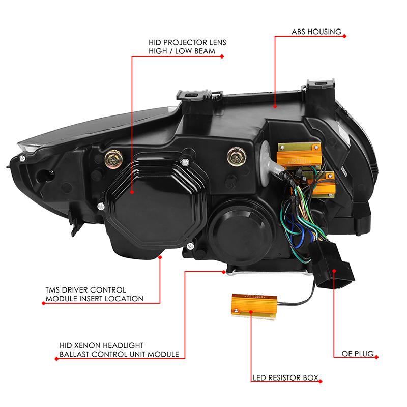 LED DRL Sequential Projector Headlights<br>07-10 BMW 328i 335i / Xi / xDrive