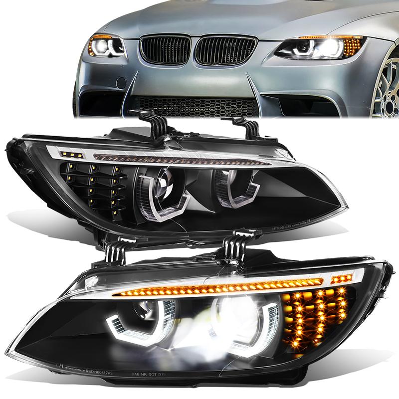 LED DRL Sequential Projector Headlights<br>07-10 BMW 328i 335i / Xi / xDrive