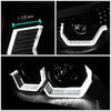 LED DRL U-Halo Projector Headlights<br>04-07 BMW 525i 530i, 06-07 525Xi 530Xi 550i